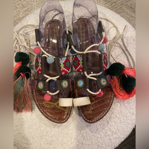 Sam Edelman Gretchen Womens Ankle Wrap Gladiator Sandal - Picture 5 of 8